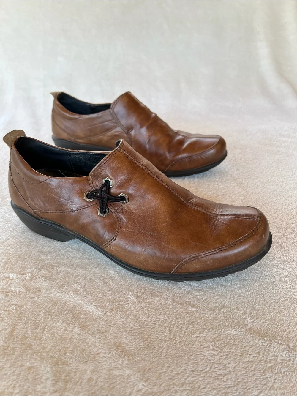 Romika Citylight Brown Leather Comfort Slip-On Loafers EU 39 US 8.5
